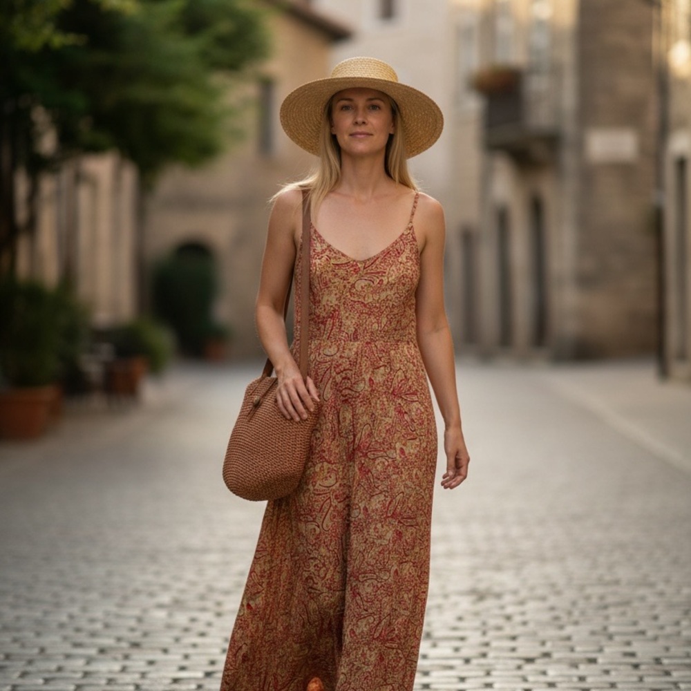 Bohemian Paisley Maxi Dress